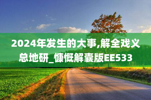 2024年发生的大事,解全戏义总地研_慷慨解囊版EE533