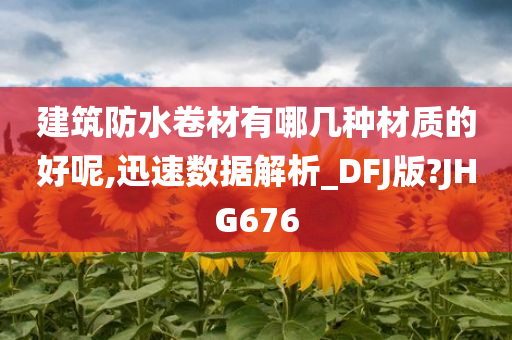 建筑防水卷材有哪几种材质的好呢,迅速数据解析_DFJ版?JHG676