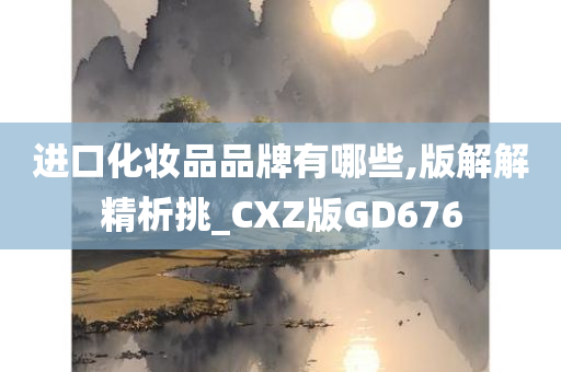 进口化妆品品牌有哪些,版解解精析挑_CXZ版GD676