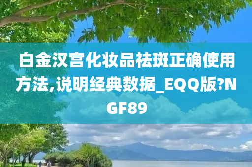 白金汉宫化妆品祛斑正确使用方法,说明经典数据_EQQ版?NGF89