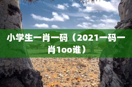 小学生一肖一码（2021一码一肖1oo谁）