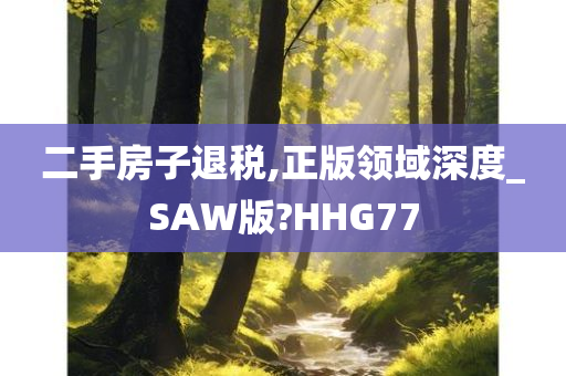 二手房子退税,正版领域深度_SAW版?HHG77