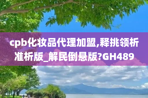 cpb化妆品代理加盟,释挑领析准析版_解民倒悬版?GH489