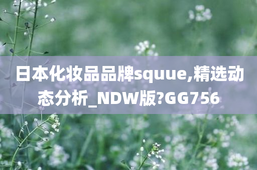 日本化妆品品牌squue,精选动态分析_NDW版?GG756