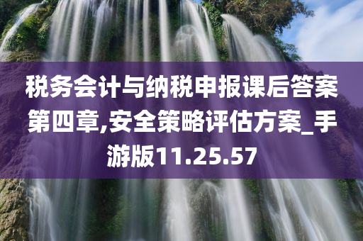 税务会计与纳税申报课后答案第四章,安全策略评估方案_手游版11.25.57