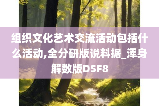 组织文化艺术交流活动包括什么活动,全分研版说料据_浑身解数版DSF8