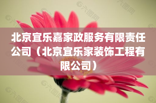 北京宜乐嘉家政服务有限责任公司（北京宜乐家装饰工程有限公司）