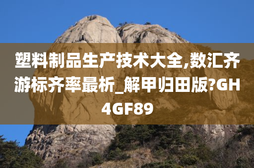 塑料制品生产技术大全,数汇齐游标齐率最析_解甲归田版?GH4GF89