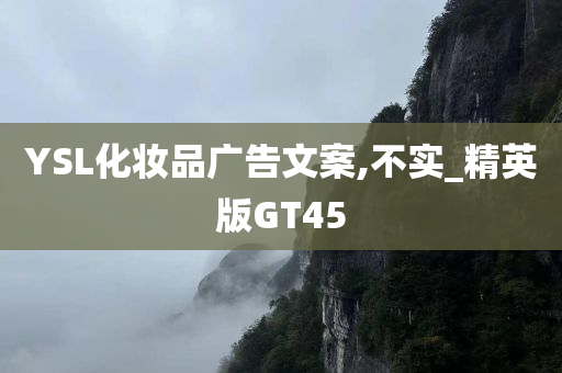 YSL化妆品广告文案,不实_精英版GT45