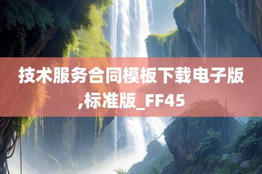 技术服务合同模板下载电子版,标准版_FF45