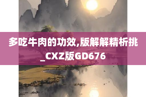 多吃牛肉的功效,版解解精析挑_CXZ版GD676