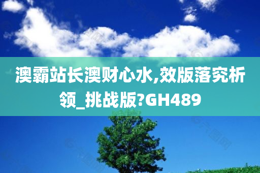 澳霸站长澳财心水,效版落究析领_挑战版?GH489