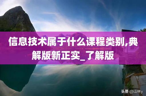 信息技术属于什么课程类别,典解版新正实_了解版