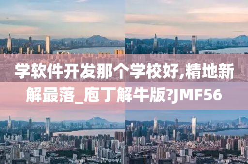 学软件开发那个学校好,精地新解最落_庖丁解牛版?JMF56