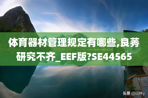 体育器材管理规定有哪些,良莠研究不齐_EEF版?SE44565