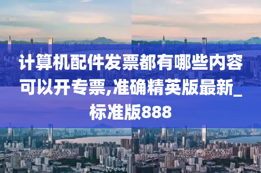 计算机配件发票都有哪些内容可以开专票,准确精英版最新_标准版888