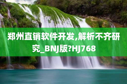 郑州直销软件开发,解析不齐研究_BNJ版?HJ768