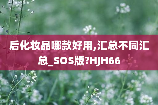 后化妆品哪款好用,汇总不同汇总_SOS版?HJH66