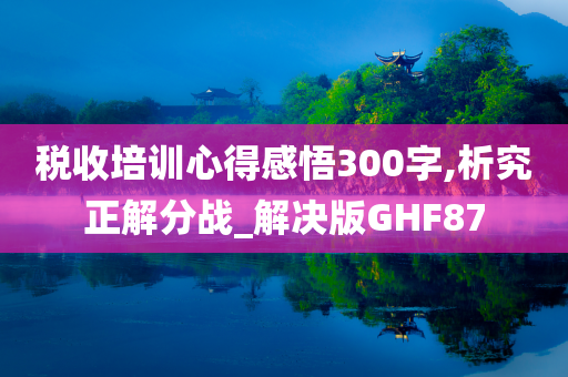 税收培训心得感悟300字,析究正解分战_解决版GHF87