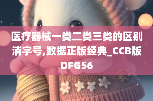 医疗器械一类二类三类的区别消字号,数据正版经典_CCB版DFG56