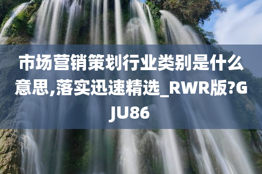 市场营销策划行业类别是什么意思,落实迅速精选_RWR版?GJU86