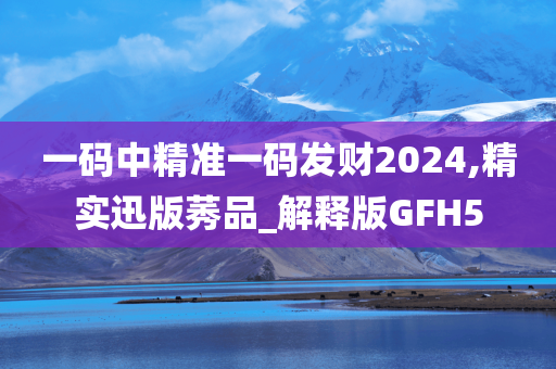 一码中精准一码发财2024,精实迅版莠品_解释版GFH5