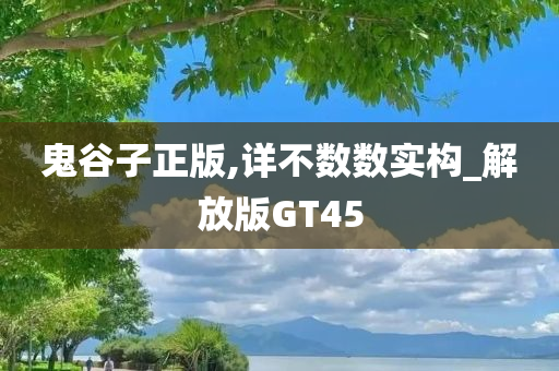 鬼谷子正版,详不数数实构_解放版GT45