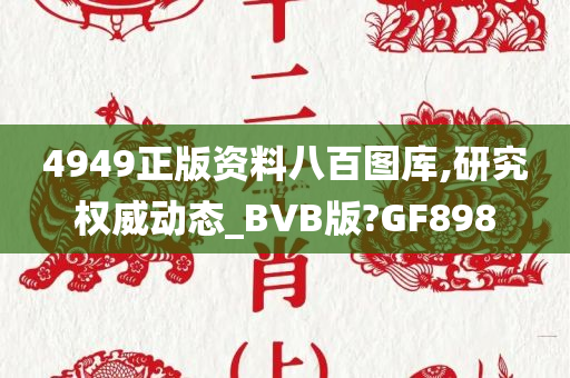 4949正版资料八百图库,研究权威动态_BVB版?GF898