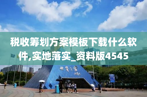 税收筹划方案模板下载什么软件,实地落实_资料版4545