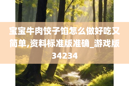 宝宝牛肉饺子馅怎么做好吃又简单,资料标准版准确_游戏版34234