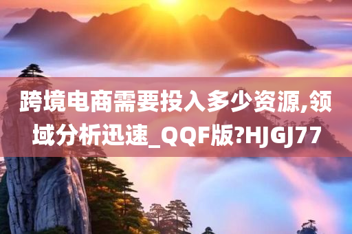 跨境电商需要投入多少资源,领域分析迅速_QQF版?HJGJ77