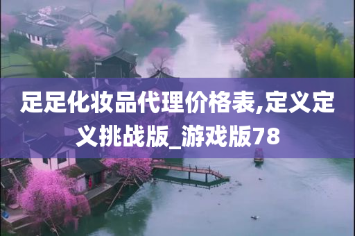 足足化妆品代理价格表,定义定义挑战版_游戏版78