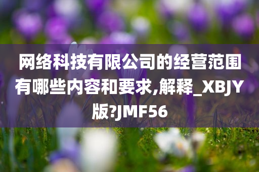 网络科技有限公司的经营范围有哪些内容和要求,解释_XBJY版?JMF56