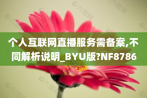 个人互联网直播服务需备案,不同解析说明_BYU版?NF8786