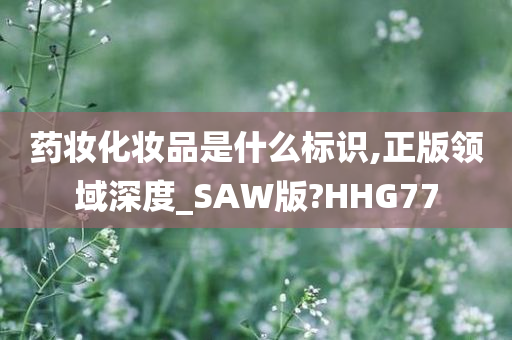 药妆化妆品是什么标识,正版领域深度_SAW版?HHG77