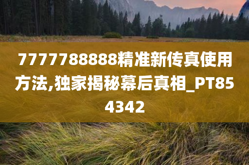 7777788888精准新传真使用方法,独家揭秘幕后真相_PT854342