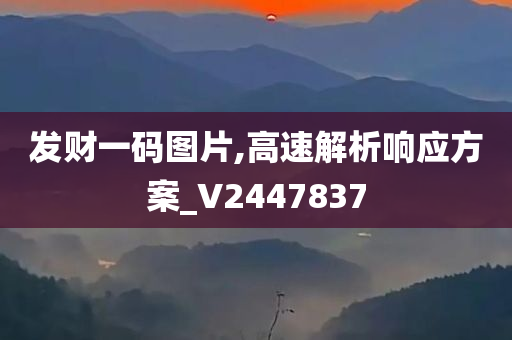 发财一码图片,高速解析响应方案_V2447837