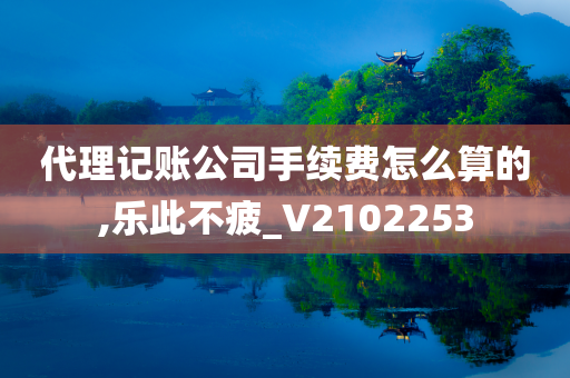 代理记账公司手续费怎么算的,乐此不疲_V2102253