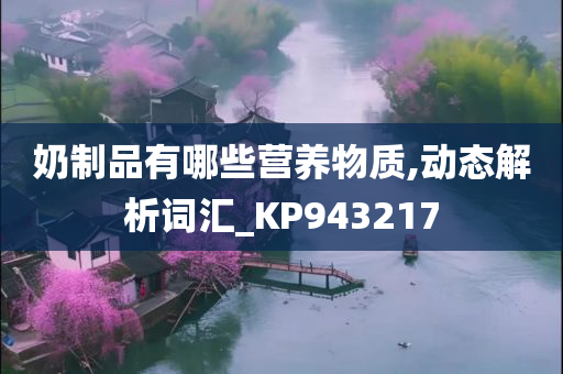 奶制品有哪些营养物质,动态解析词汇_KP943217