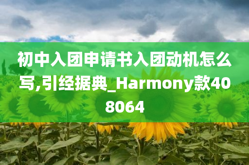 初中入团申请书入团动机怎么写,引经据典_Harmony款408064