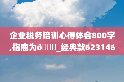 企业税务培训心得体会800字,指鹿为🐎_经典款623146