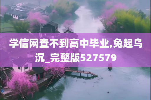 学信网查不到高中毕业,兔起乌沉_完整版527579