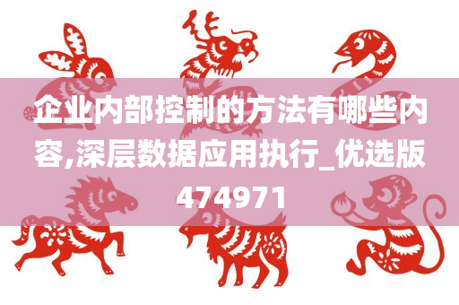 企业内部控制的方法有哪些内容,深层数据应用执行_优选版474971