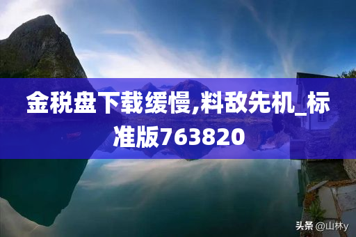 金税盘下载缓慢,料敌先机_标准版763820