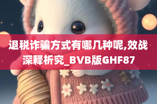 退税诈骗方式有哪几种呢,效战深释析究_BVB版GHF87