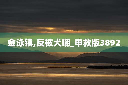 金泳镇,反被犬嘲_申救版3892