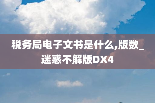 税务局电子文书是什么,版数_迷惑不解版DX4