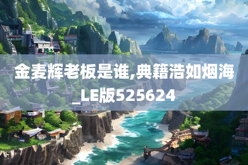 金麦辉老板是谁,典籍浩如烟海_LE版525624