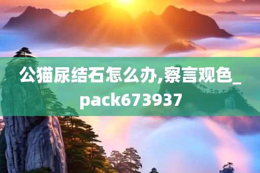 公猫尿结石怎么办,察言观色_pack673937