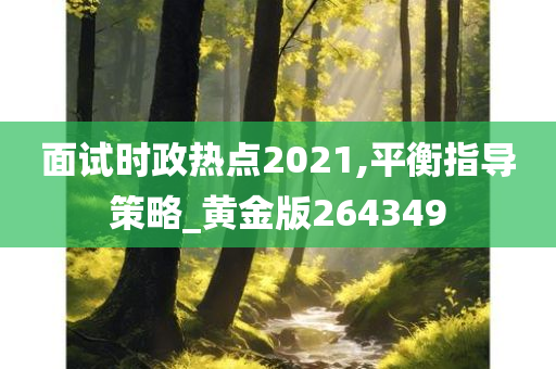 面试时政热点2021,平衡指导策略_黄金版264349